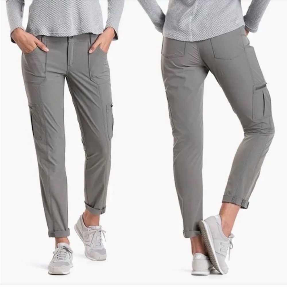 KÜHL Women’s Horizn Skinny Cargo Hiking Pants Gray Sz 14 Short